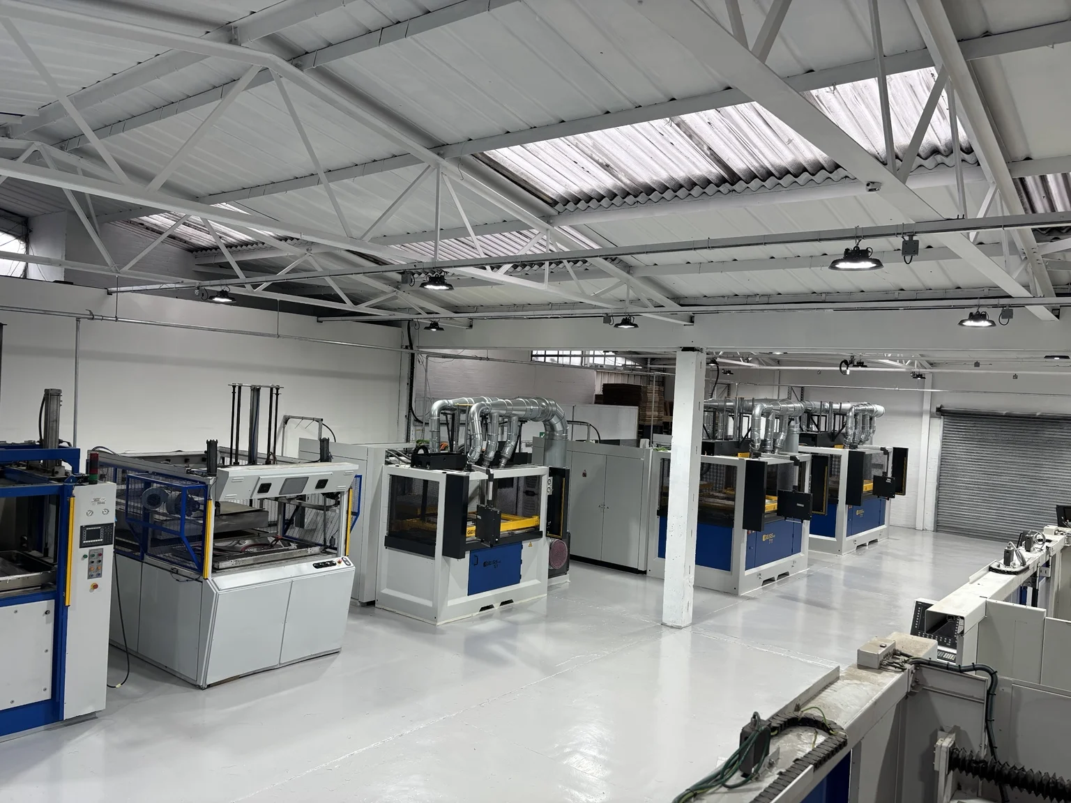 All five vacuum forming machines in the YC Plastics factory