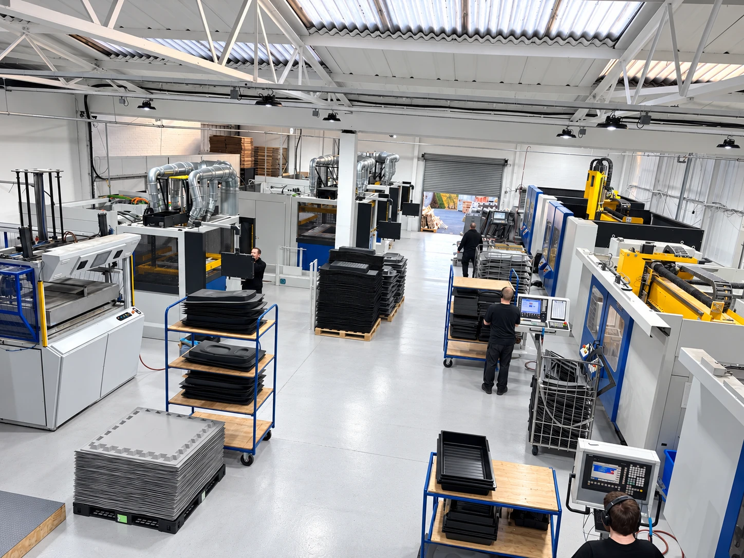 An elevated view of YC Plastics factory operations