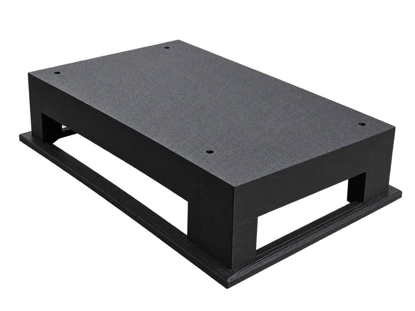Black 3D printed enclosure exterior